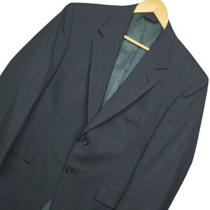 Roundtree & Yorke Men's Worsted Wool Jacket Coat Blazer 42R Made in USA Gray